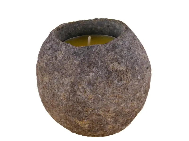 Product image 1 of the product “Small pebble as fragile t-light holder. dia. 42mm made of Riverstone ”